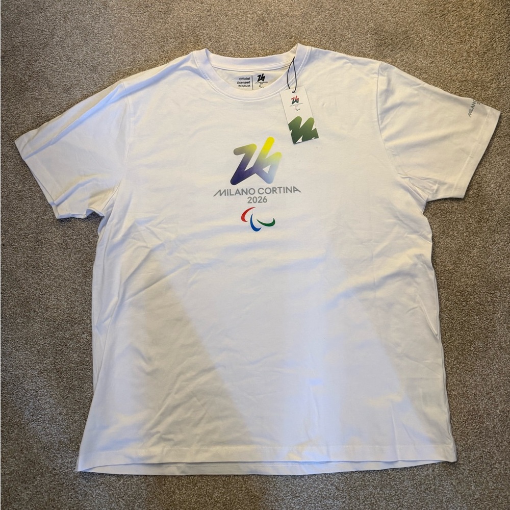 White Milano Cortina 2026 Men's T-Shirt